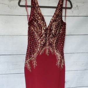 Red Dress Mermaid Cut